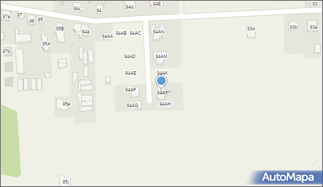 Tłoki, Tłoki, 94AJ, mapa Tłoki