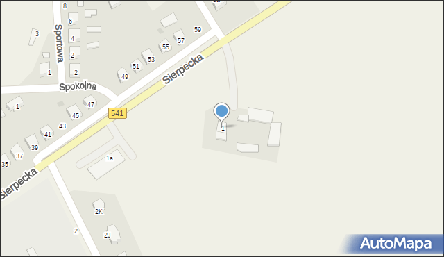 Tłuchówek, Tłuchówek, 1, mapa Tłuchówek