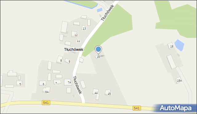 Tłuchówek, Tłuchówek, 10, mapa Tłuchówek