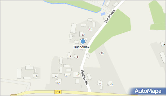 Tłuchówek, Tłuchówek, 11A, mapa Tłuchówek