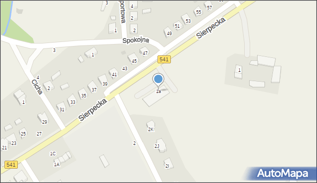 Tłuchówek, Tłuchówek, 1a, mapa Tłuchówek