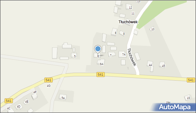 Tłuchówek, Tłuchówek, 6, mapa Tłuchówek