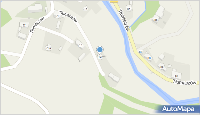 Tłumaczów, Tłumaczów, 14, mapa Tłumaczów
