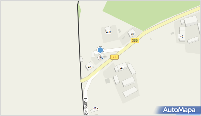 Tłumaczów, Tłumaczów, 46a, mapa Tłumaczów