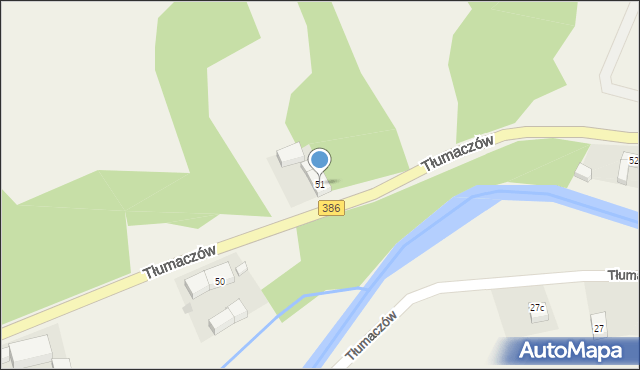 Tłumaczów, Tłumaczów, 51, mapa Tłumaczów