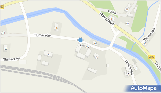 Tłumaczów, Tłumaczów, 7, mapa Tłumaczów