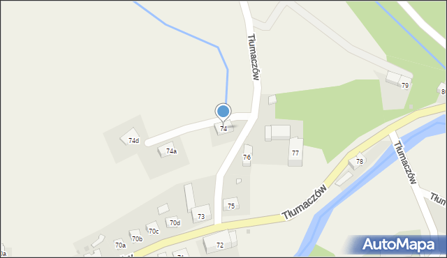 Tłumaczów, Tłumaczów, 74, mapa Tłumaczów
