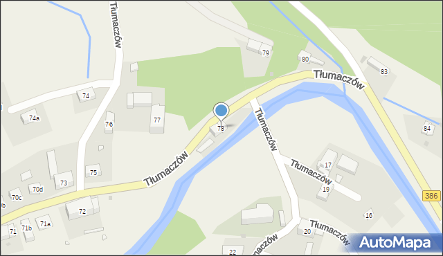 Tłumaczów, Tłumaczów, 78, mapa Tłumaczów