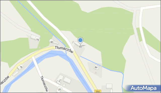 Tłumaczów, Tłumaczów, 83, mapa Tłumaczów