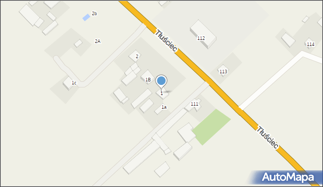 Tłuściec, Tłuściec, 1, mapa Tłuściec