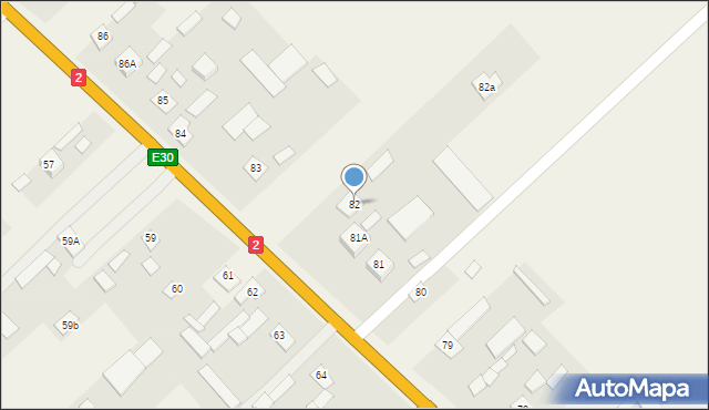 Tłuściec, Tłuściec, 82, mapa Tłuściec