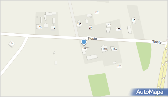 Tłuste, Tłuste, 19A, mapa Tłuste