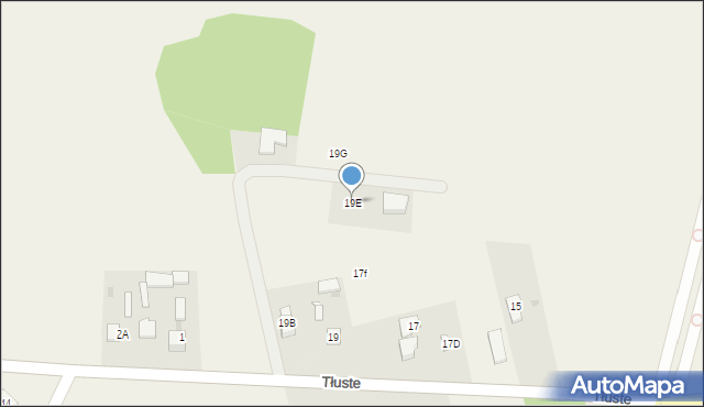 Tłuste, Tłuste, 19E, mapa Tłuste