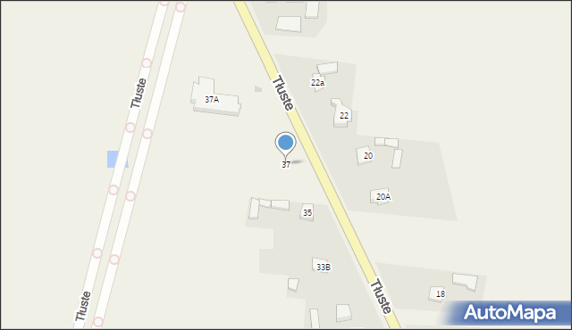 Tłuste, Tłuste, 37, mapa Tłuste