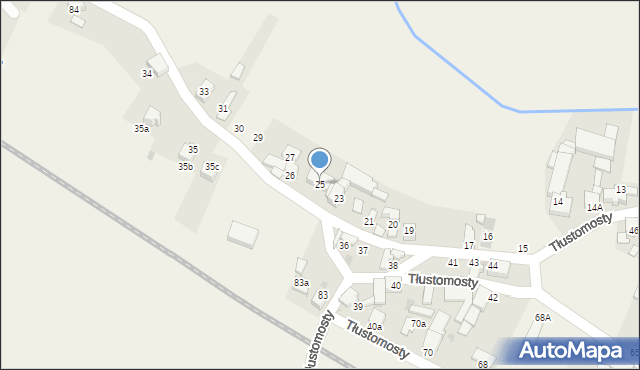 Tłustomosty, Tłustomosty, 25, mapa Tłustomosty