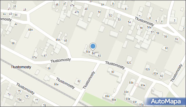 Tłustomosty, Tłustomosty, 64, mapa Tłustomosty