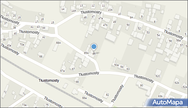 Tłustomosty, Tłustomosty, 65, mapa Tłustomosty
