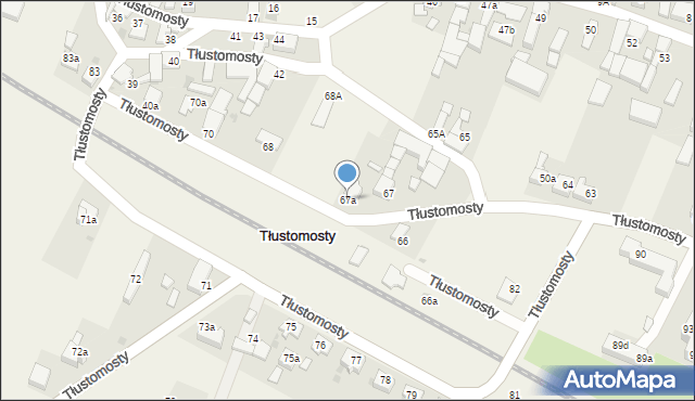 Tłustomosty, Tłustomosty, 67a, mapa Tłustomosty