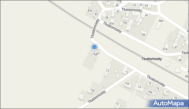 Tłustomosty, Tłustomosty, 71a, mapa Tłustomosty