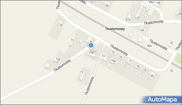 Tłustomosty, Tłustomosty, 73a, mapa Tłustomosty