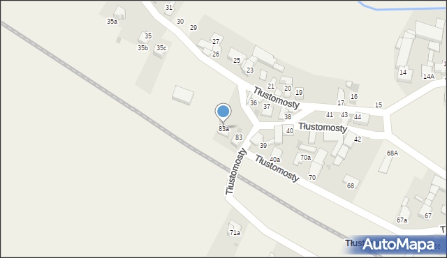 Tłustomosty, Tłustomosty, 83a, mapa Tłustomosty