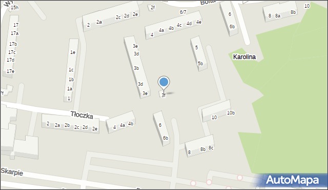 Toruń, Tłoczka Ignacego, 3f, mapa Torunia