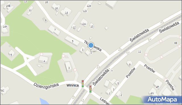 Warszawa, Tłuchowska, 1, mapa Warszawy