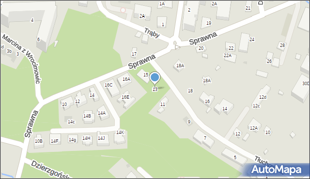 Warszawa, Tłuchowska, 13, mapa Warszawy