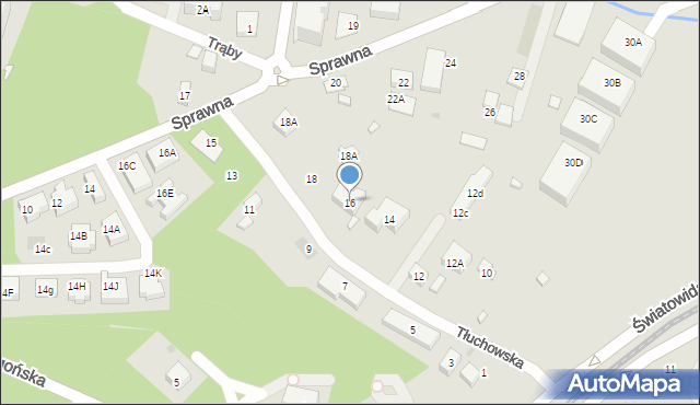 Warszawa, Tłuchowska, 16, mapa Warszawy