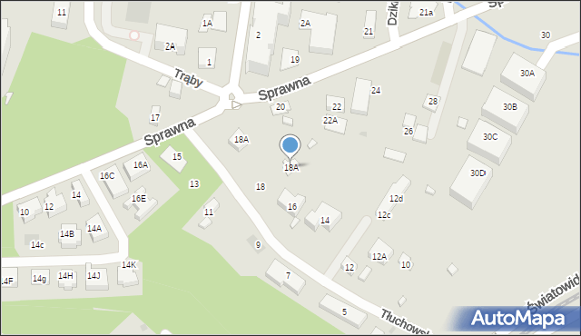 Warszawa, Tłuchowska, 18A, mapa Warszawy