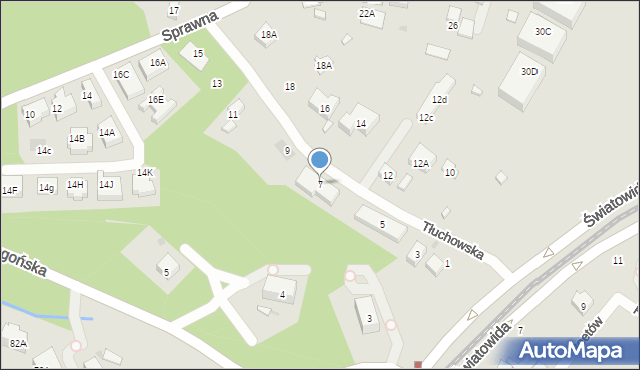 Warszawa, Tłuchowska, 7, mapa Warszawy