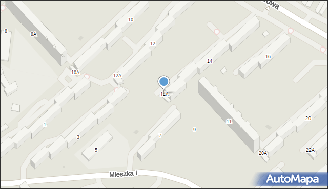 Białystok, Towarowa, 14A, mapa Białegostoku