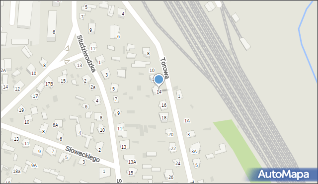 Bielsk Podlaski, Torowa, 14, mapa Bielsk Podlaski