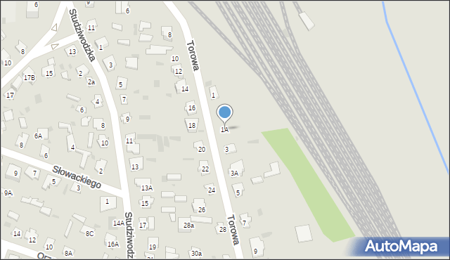 Bielsk Podlaski, Torowa, 1A, mapa Bielsk Podlaski