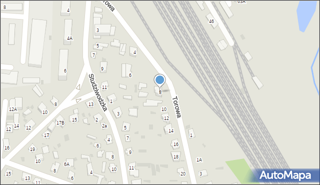 Bielsk Podlaski, Torowa, 8, mapa Bielsk Podlaski