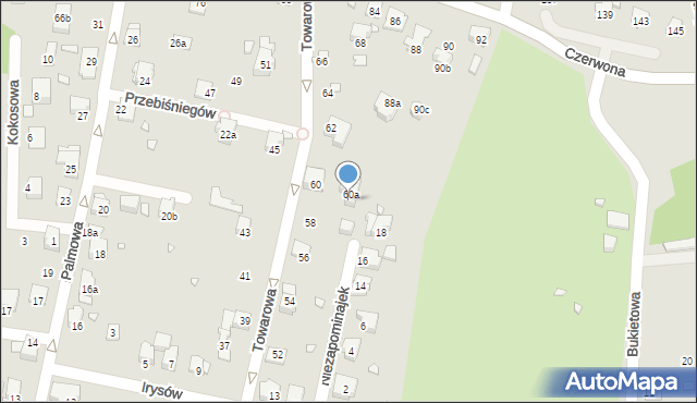 Bielsko-Biała, Towarowa, 60c, mapa Bielsko-Białej