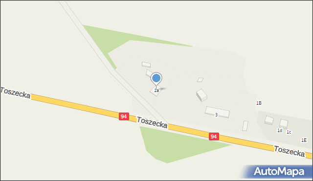 Błotnica Strzelecka, Toszecka, 1a, mapa Błotnica Strzelecka