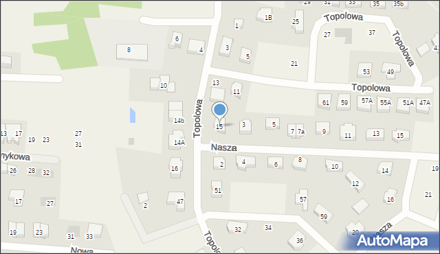 Borkowo, Topolowa, 15, mapa Borkowo
