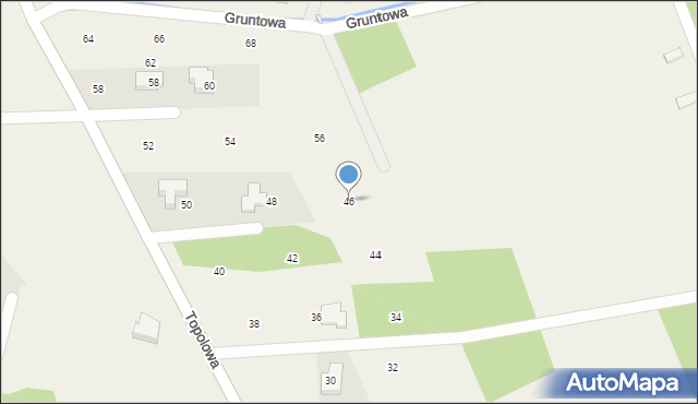 Borowina, Topolowa, 46, mapa Borowina