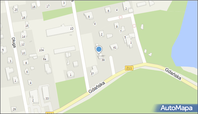Borowo, Topolowa, 2b, mapa Borowo
