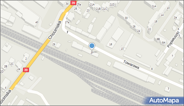 Brzeg, Towarowa, 27, mapa Brzeg