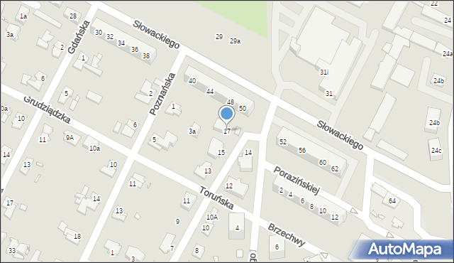 Brzeg, Toruńska, 17, mapa Brzeg