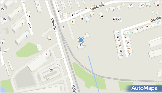 Brzesko, Towarowa, 5b, mapa Brzesko