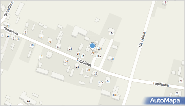Brzeźnio, Topolowa, 19, mapa Brzeźnio