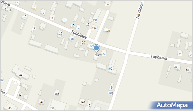 Brzeźnio, Topolowa, 22a, mapa Brzeźnio