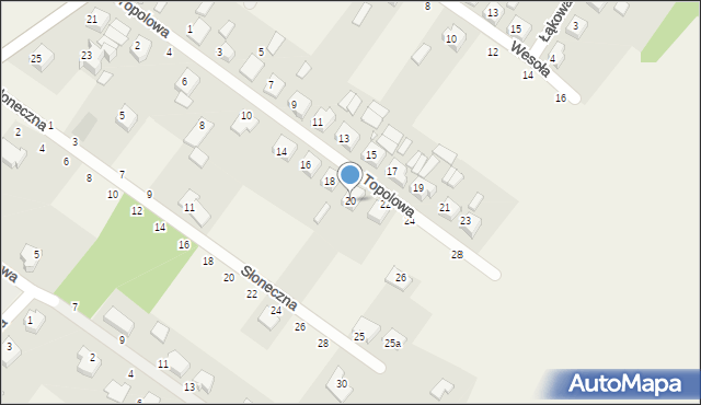 Bucz, Topolowa, 20, mapa Bucz
