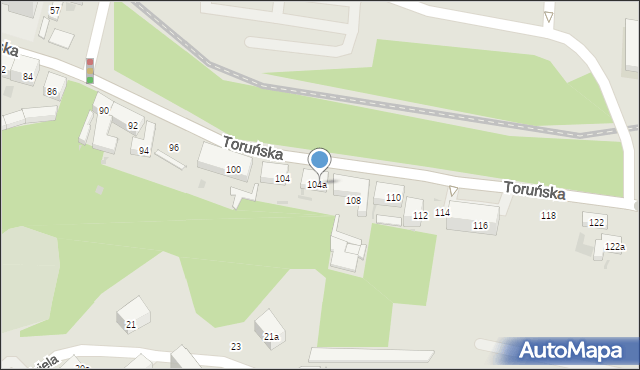 Bydgoszcz, Toruńska, 106, mapa Bydgoszczy