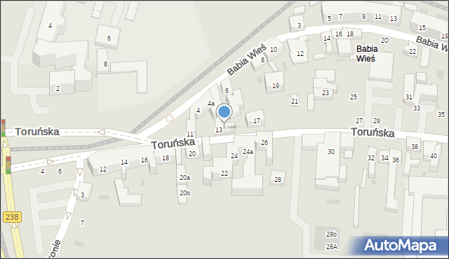 Bydgoszcz, Toruńska, 15, mapa Bydgoszczy