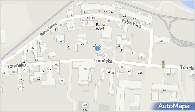 Bydgoszcz, Toruńska, 27, mapa Bydgoszczy