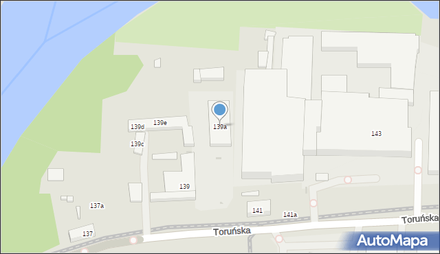 Bydgoszcz, Toruńska, 139a, mapa Bydgoszczy